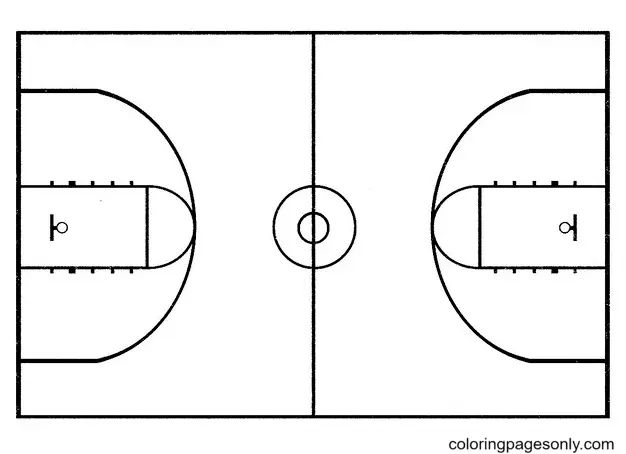 Çocuklar İçin Basketbol Boyama Sayfaları 