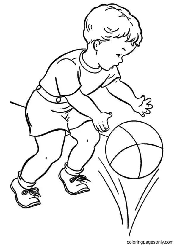 Çocuklar İçin Basketbol Boyama Sayfaları 