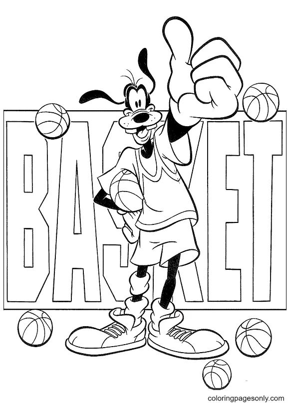 Çocuklar İçin Basketbol Boyama Sayfaları 