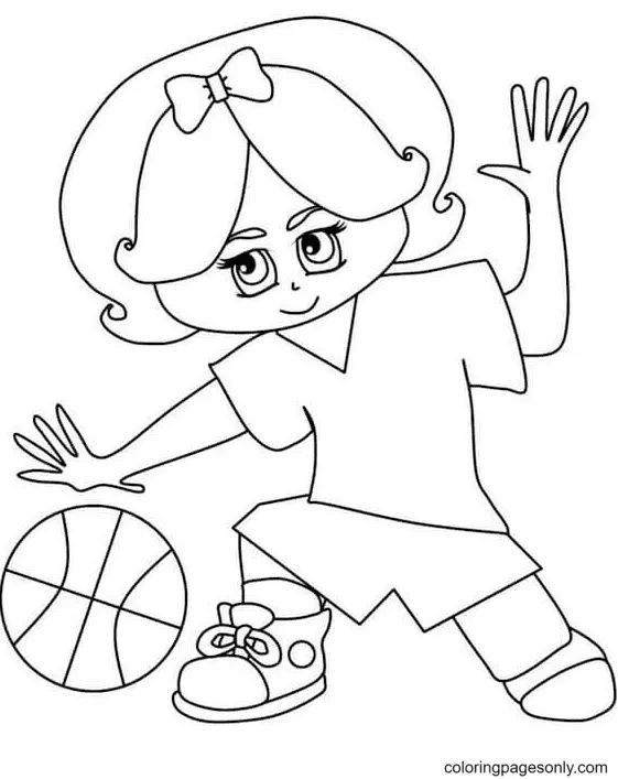 Çocuklar İçin Basketbol Boyama Sayfaları 