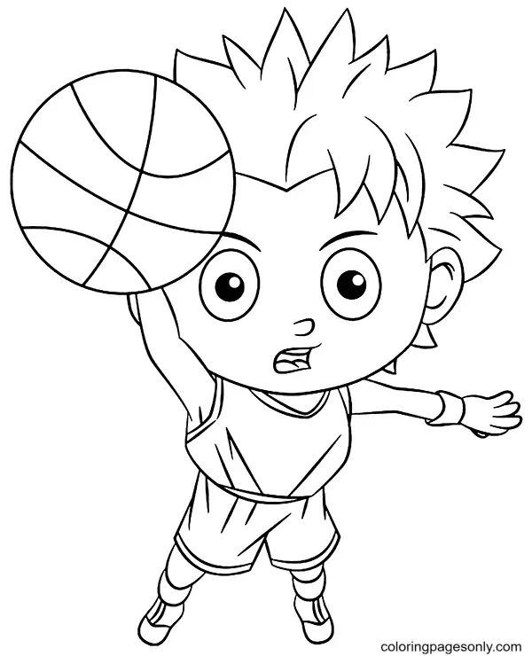 Çocuklar İçin Basketbol Boyama Sayfaları 