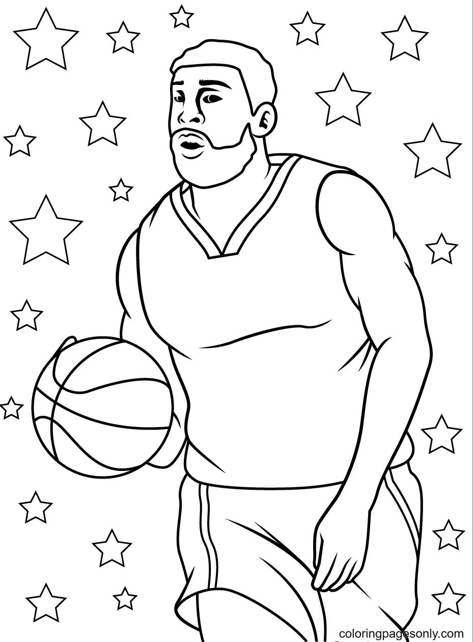 Çocuklar İçin Basketbol Boyama Sayfaları 