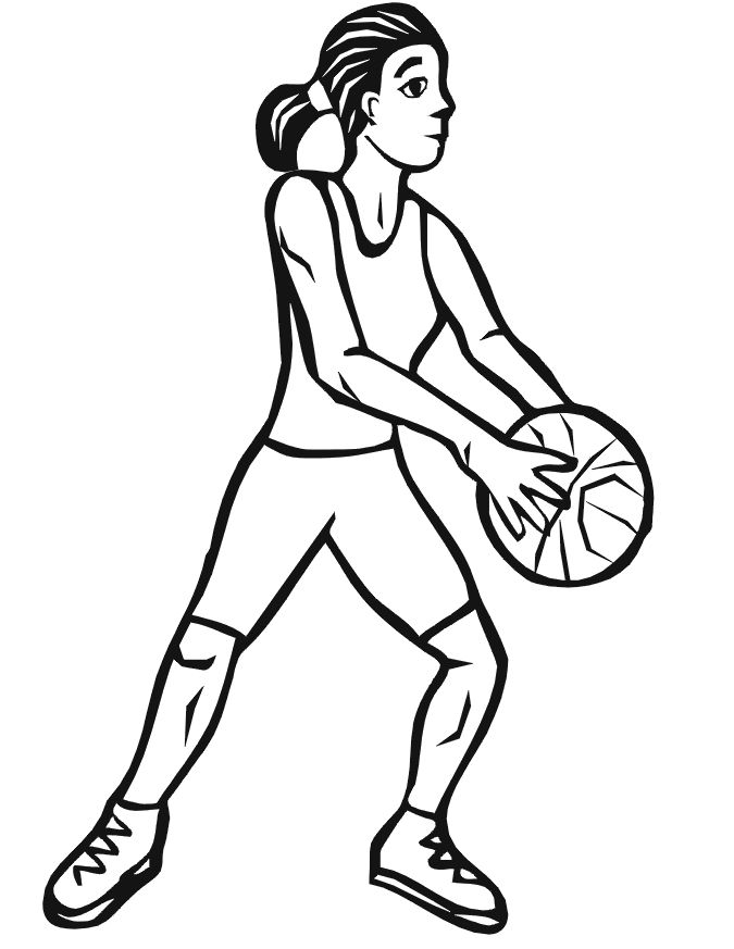 Çocuklar İçin Basketbol Boyama Sayfaları 