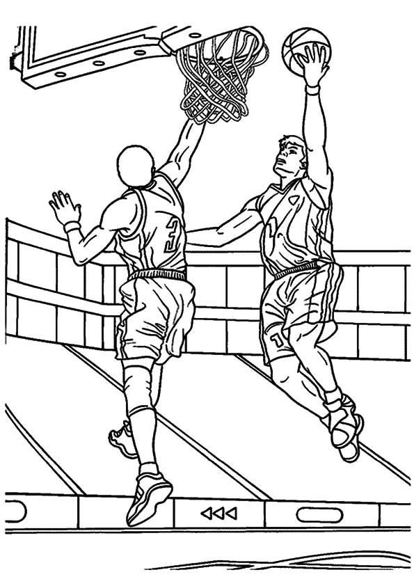 Çocuklar İçin Basketbol Boyama Sayfaları 