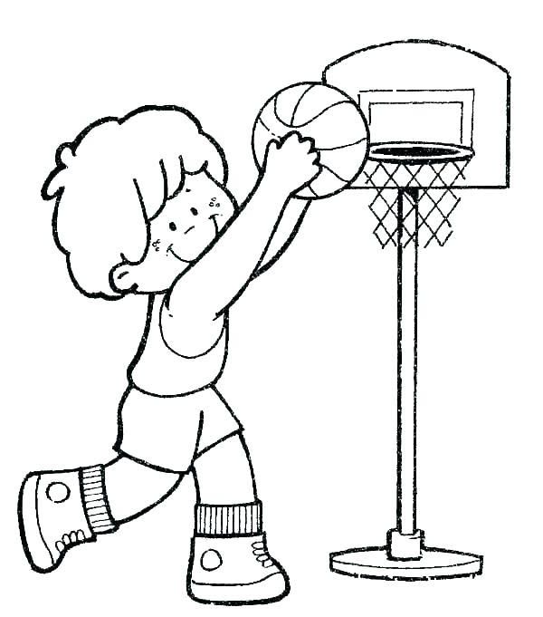 Çocuklar İçin Basketbol Boyama Sayfaları 