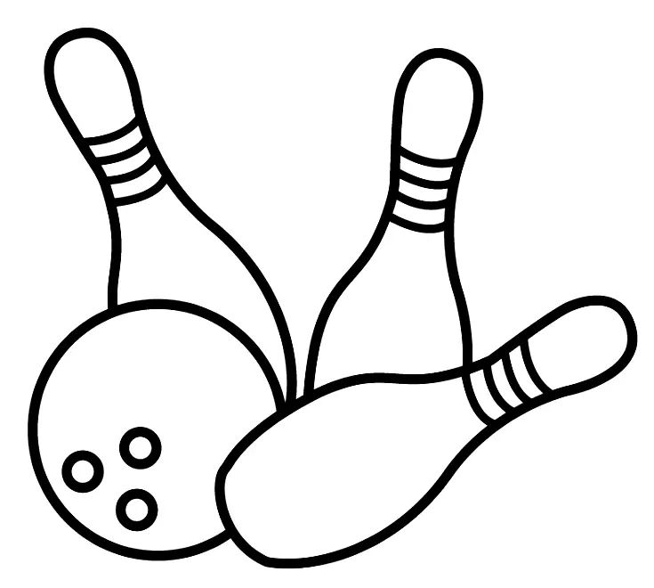Çocuklar İçin Bowling Boyama Sayfaları 