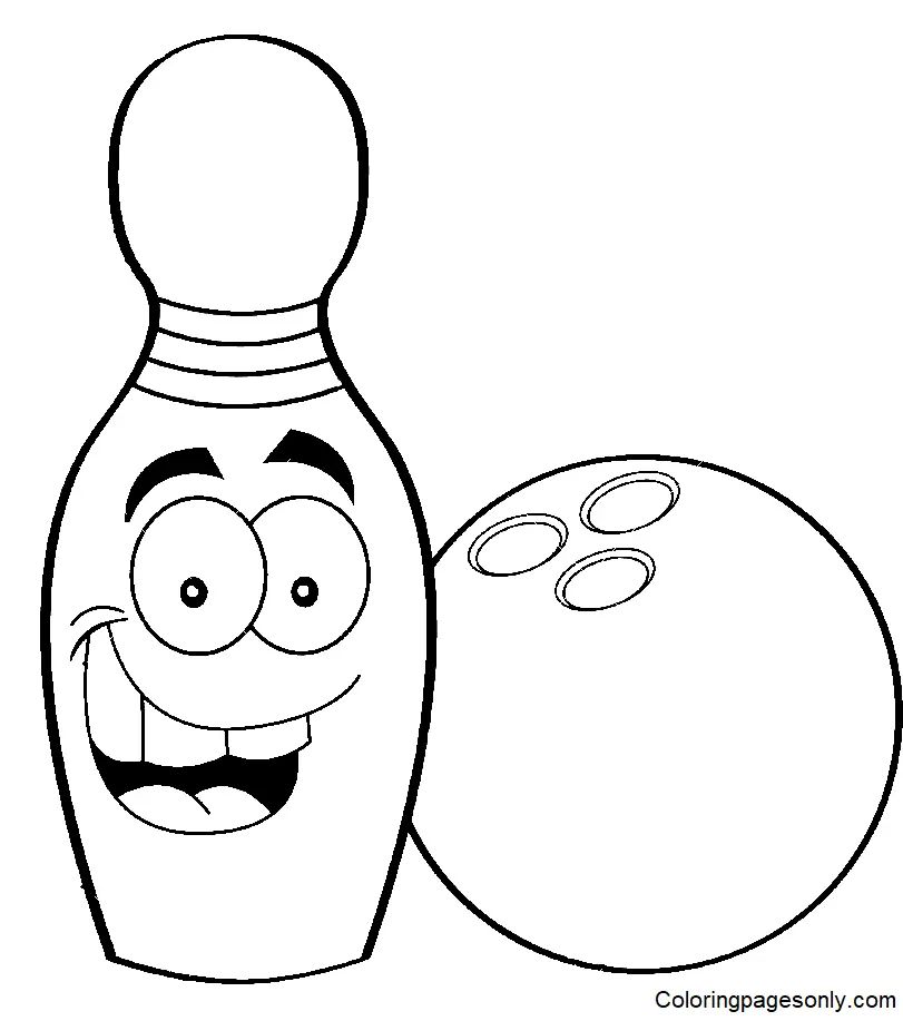 Çocuklar İçin Bowling Boyama Sayfaları 