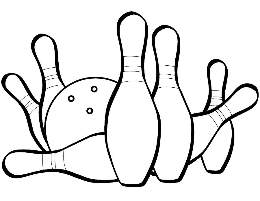Çocuklar İçin Bowling Boyama Sayfaları 