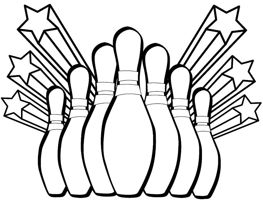 Çocuklar İçin Bowling Boyama Sayfaları 