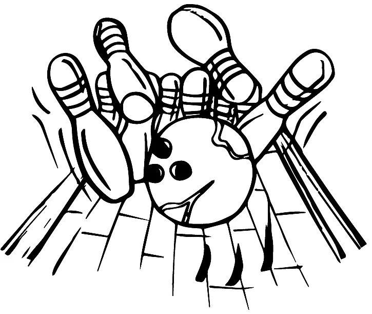 Çocuklar İçin Bowling Boyama Sayfaları 