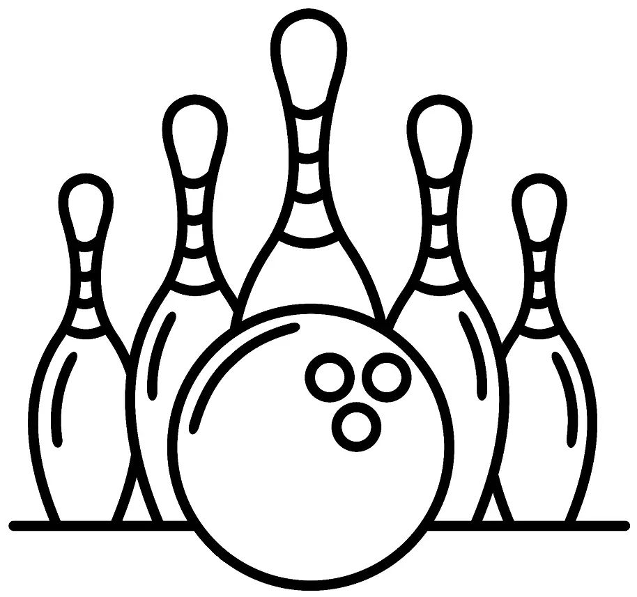 Çocuklar İçin Bowling Boyama Sayfaları 