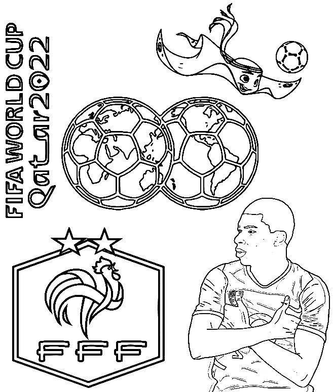 Çocuklar İçin Fifa-2022-dünya-kupası Boyama Sayfaları 
