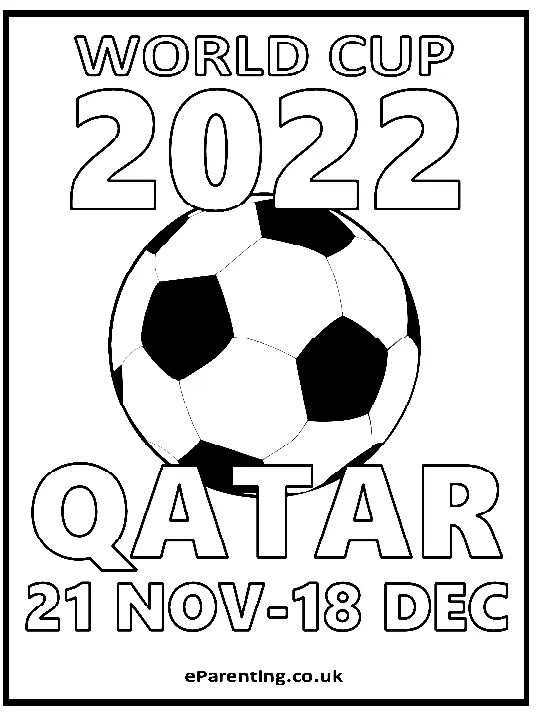 Çocuklar İçin Fifa-2022-dünya-kupası Boyama Sayfaları 