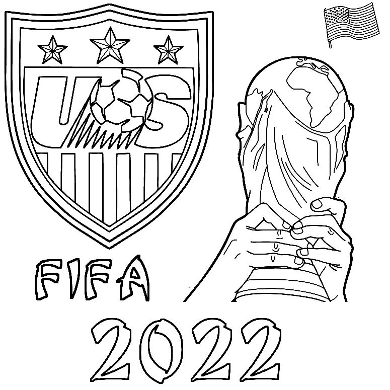 Çocuklar İçin Fifa-2022-dünya-kupası Boyama Sayfaları 