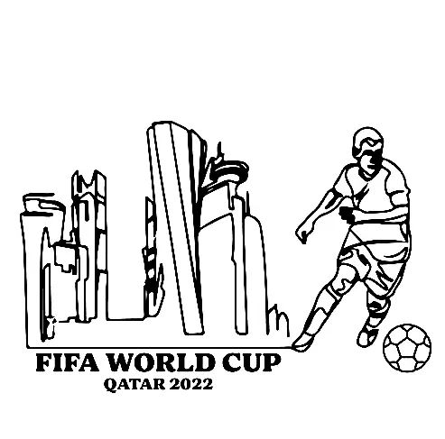 Çocuklar İçin Fifa-2022-dünya-kupası Boyama Sayfaları 