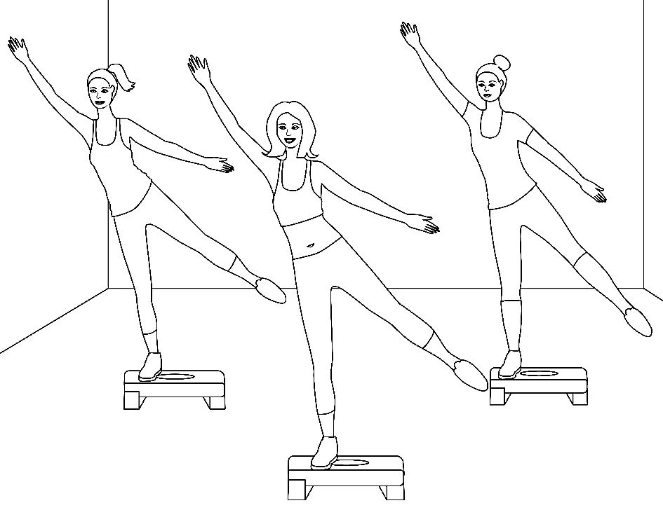 Çocuklar İçin Fitnes Boyama Sayfaları 