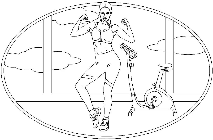 Çocuklar İçin Fitnes Boyama Sayfaları 