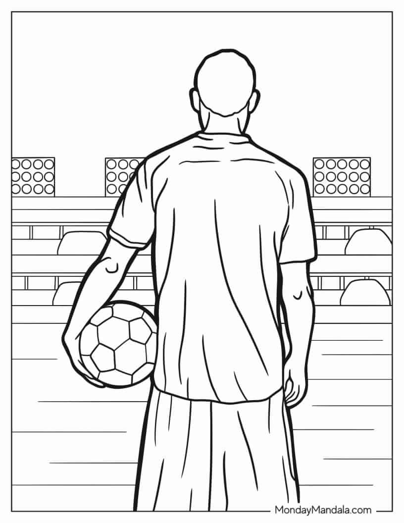 Çocuklar İçin Futbol Boyama Sayfaları 