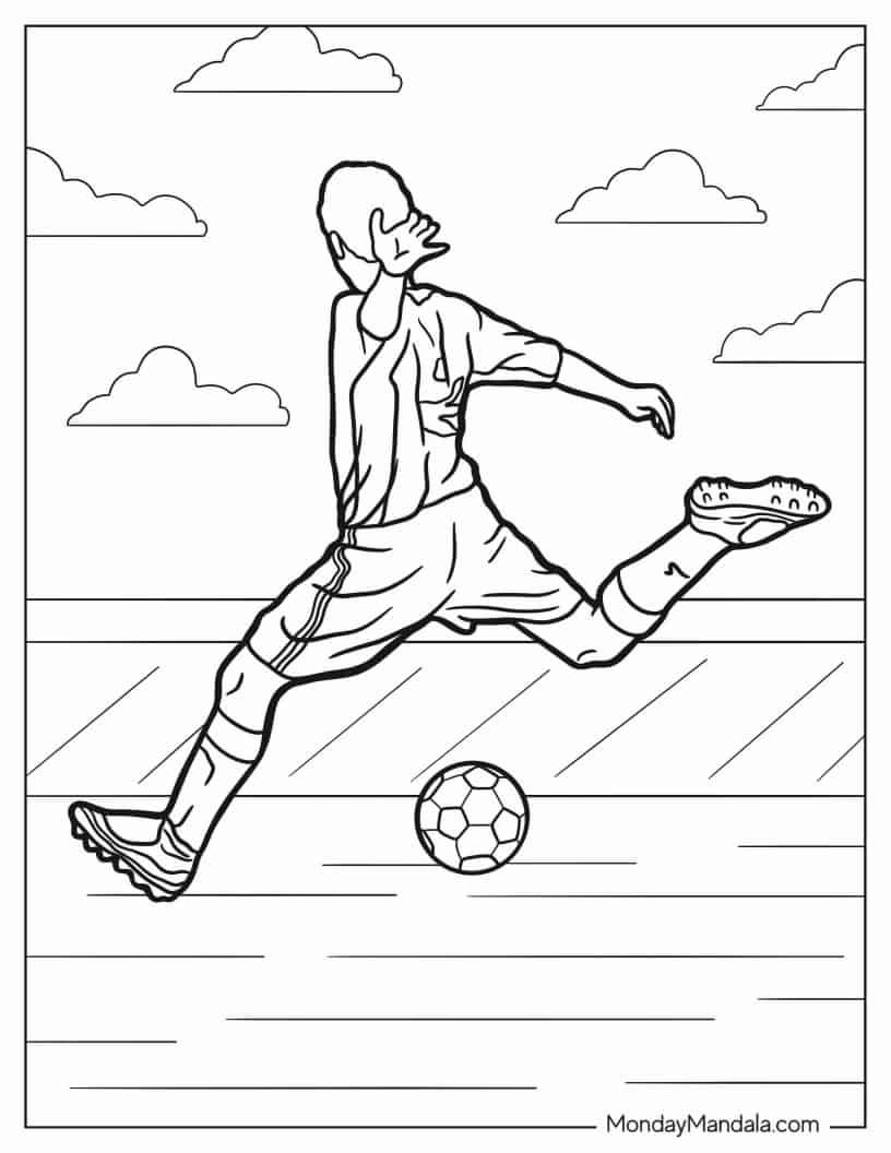 Çocuklar İçin Futbol Boyama Sayfaları 