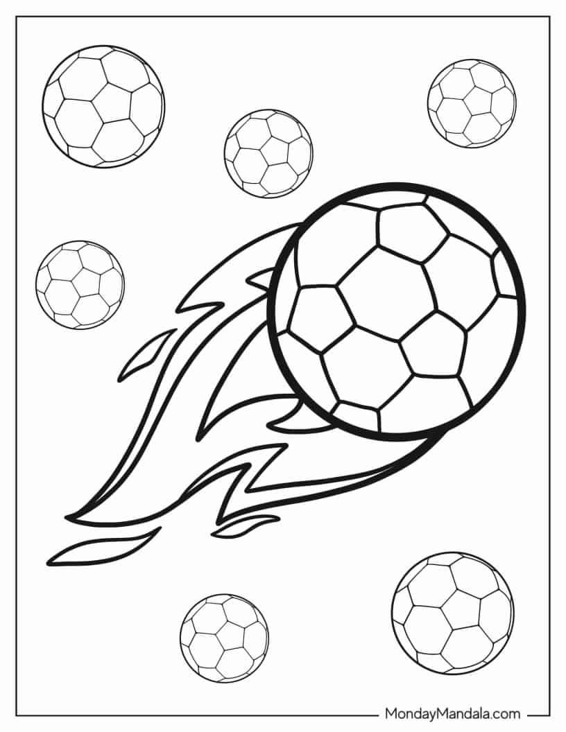Çocuklar İçin Futbol Boyama Sayfaları 