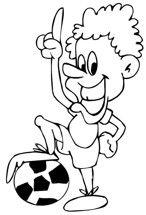 Çocuklar İçin Futbol Boyama Sayfaları 