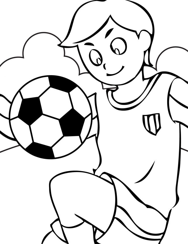 Çocuklar İçin Futbol Boyama Sayfaları 