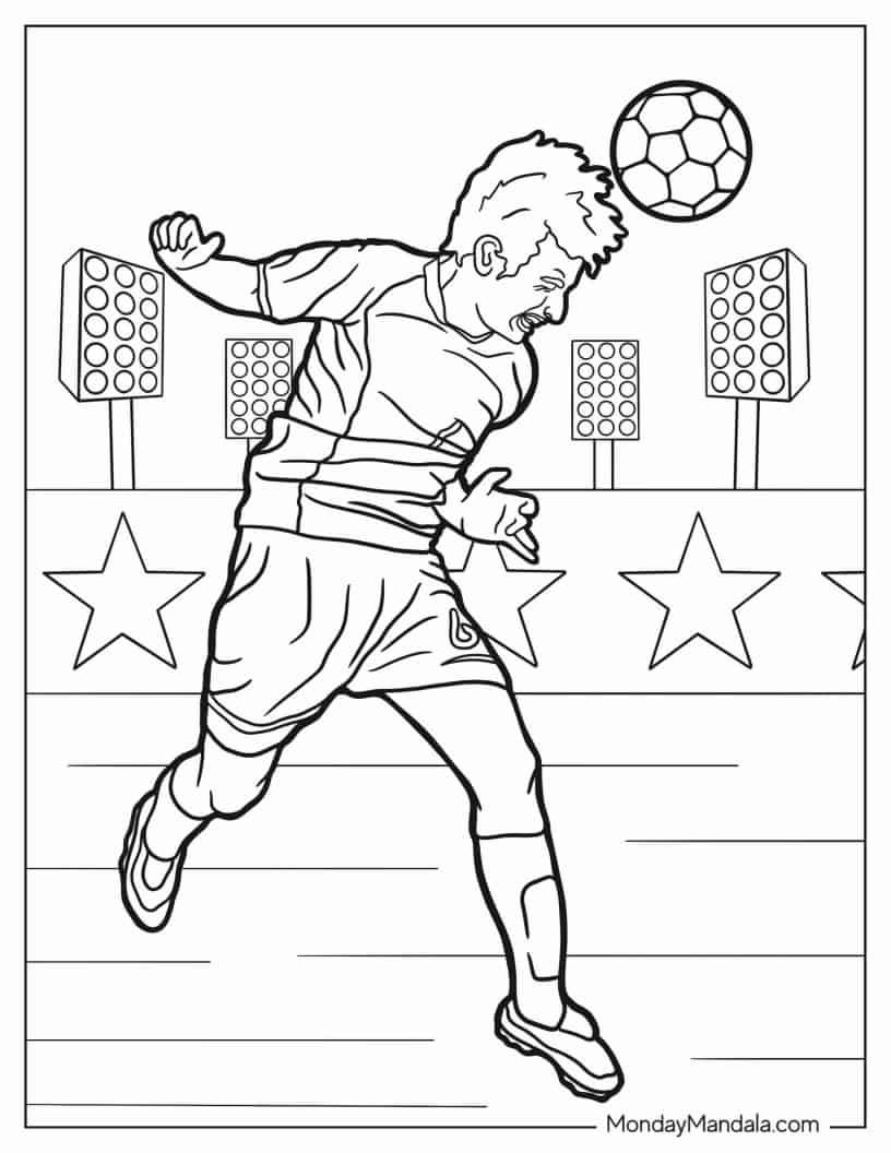 Çocuklar İçin Futbol Boyama Sayfaları 