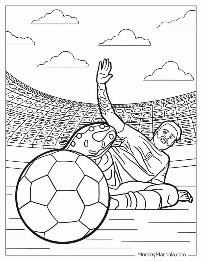 Çocuklar İçin Futbol Boyama Sayfaları 