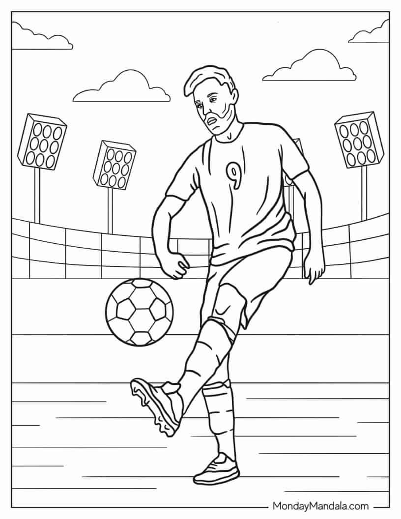 Çocuklar İçin Futbol Boyama Sayfaları 