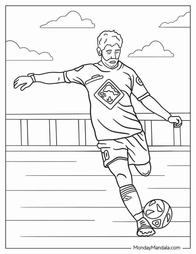 Çocuklar İçin Futbol Boyama Sayfaları 