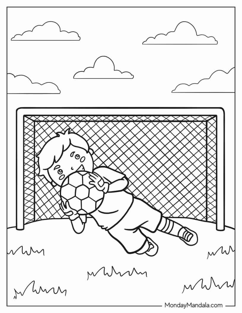 Çocuklar İçin Futbol Boyama Sayfaları 