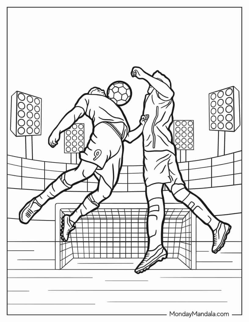 Çocuklar İçin Futbol Boyama Sayfaları 