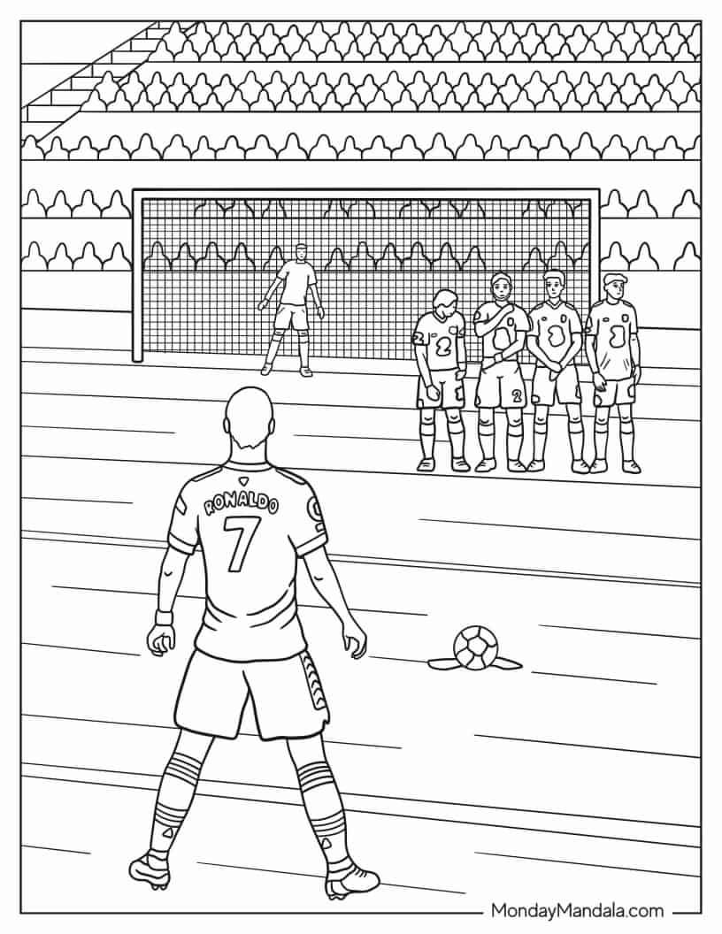 Çocuklar İçin Futbol Boyama Sayfaları 