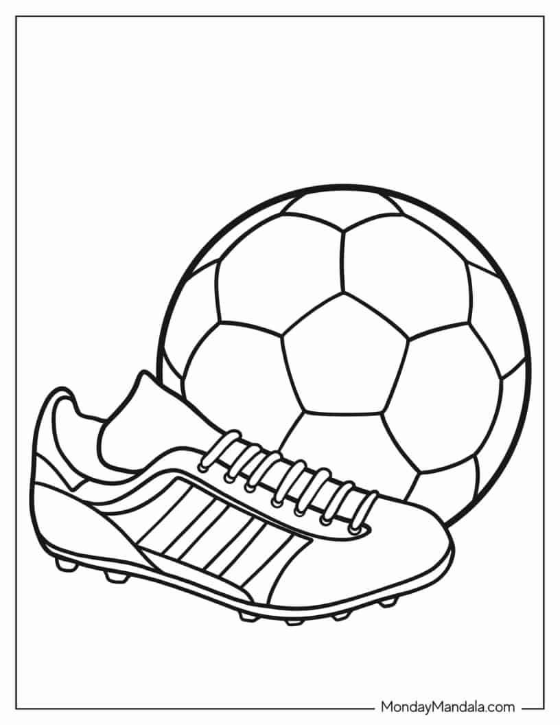 Çocuklar İçin Futbol Boyama Sayfaları 