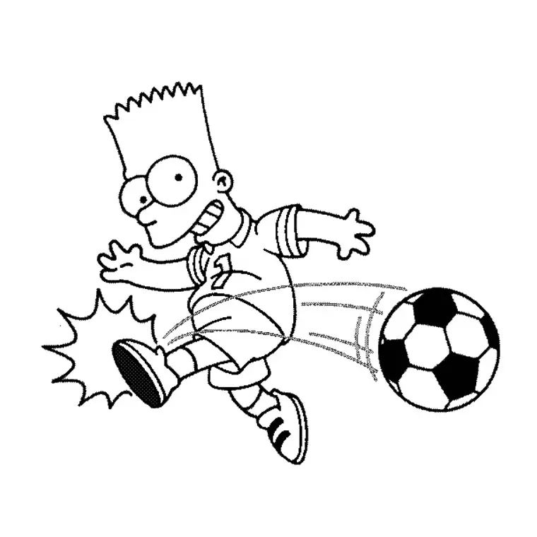 Çocuklar İçin Futbol Boyama Sayfaları 