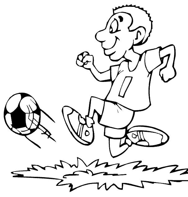 Çocuklar İçin Futbol Boyama Sayfaları 