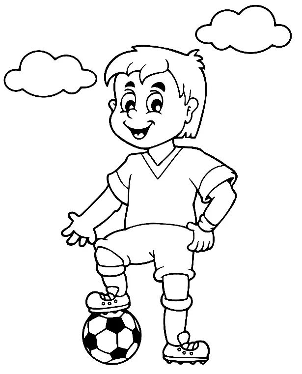 Çocuklar İçin Futbol Boyama Sayfaları 