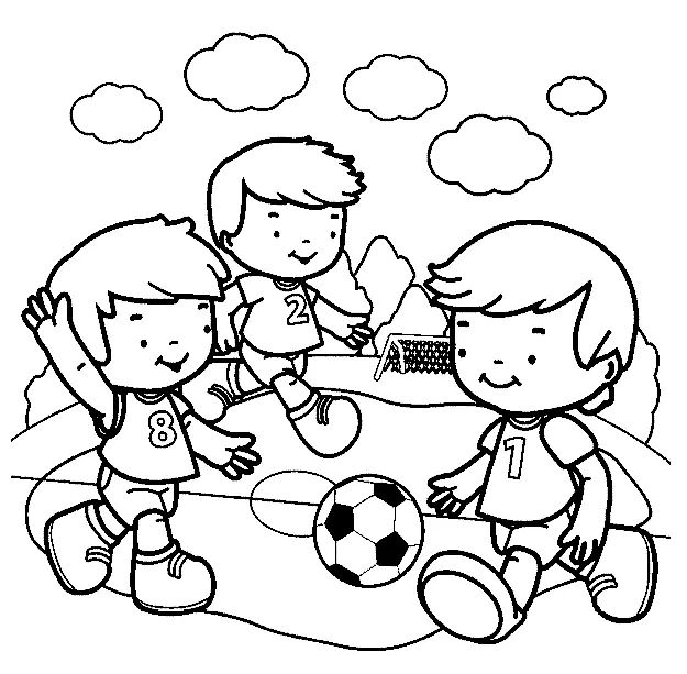 Çocuklar İçin Futbol Boyama Sayfaları 