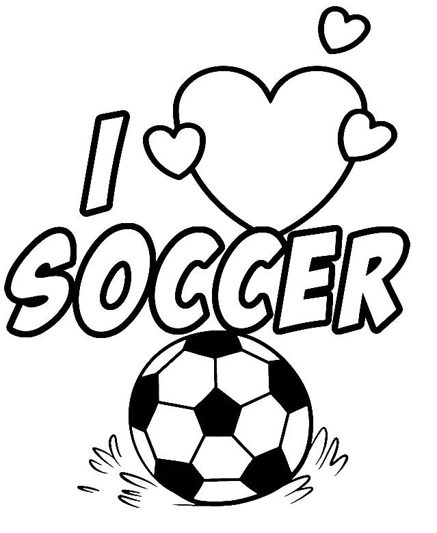 Çocuklar İçin Futbol Boyama Sayfaları 
