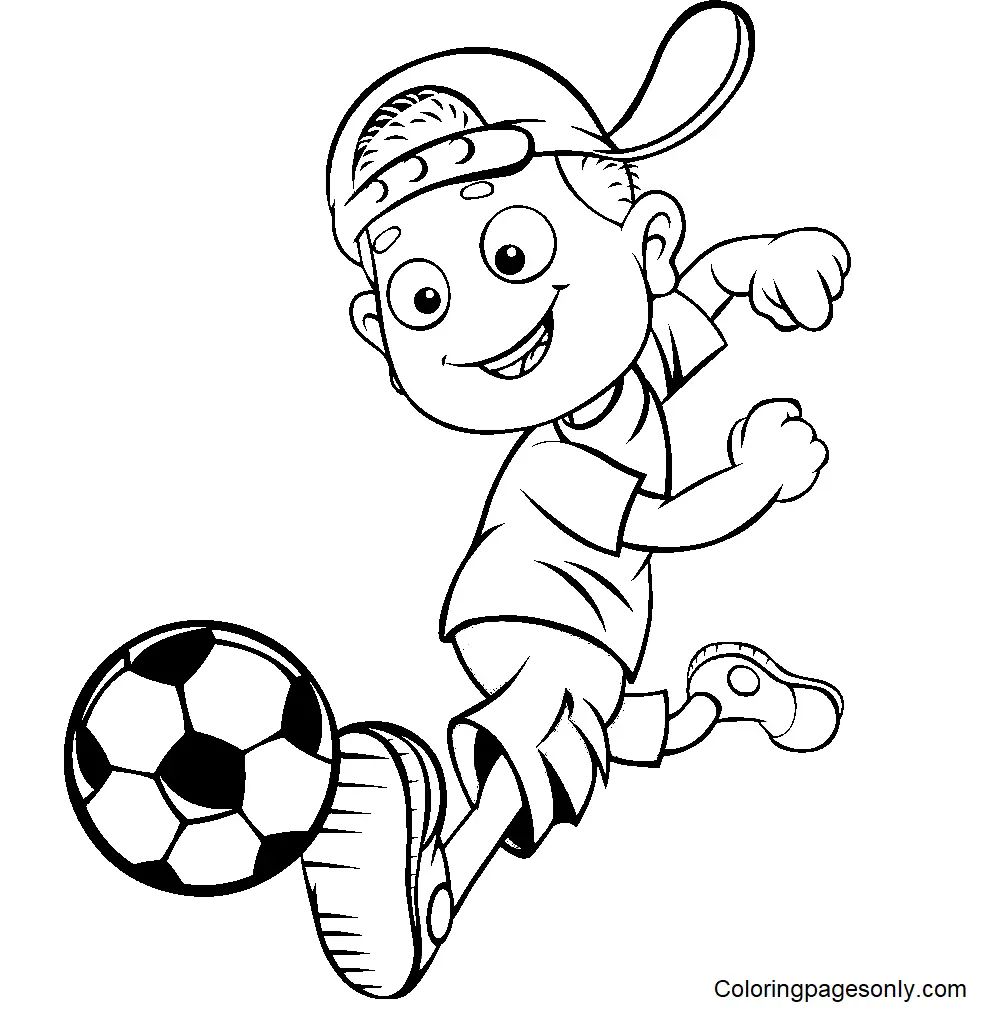Çocuklar İçin Futbol Boyama Sayfaları 