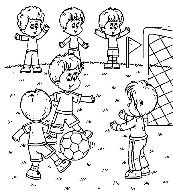 Çocuklar İçin Futbol Boyama Sayfaları 