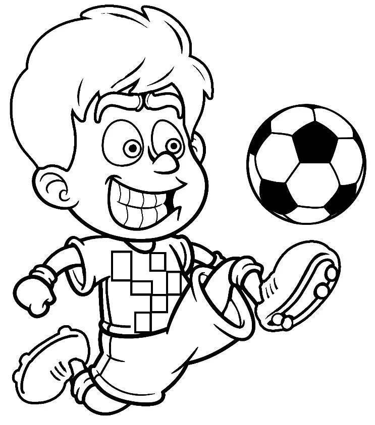 Çocuklar İçin Futbol Boyama Sayfaları 