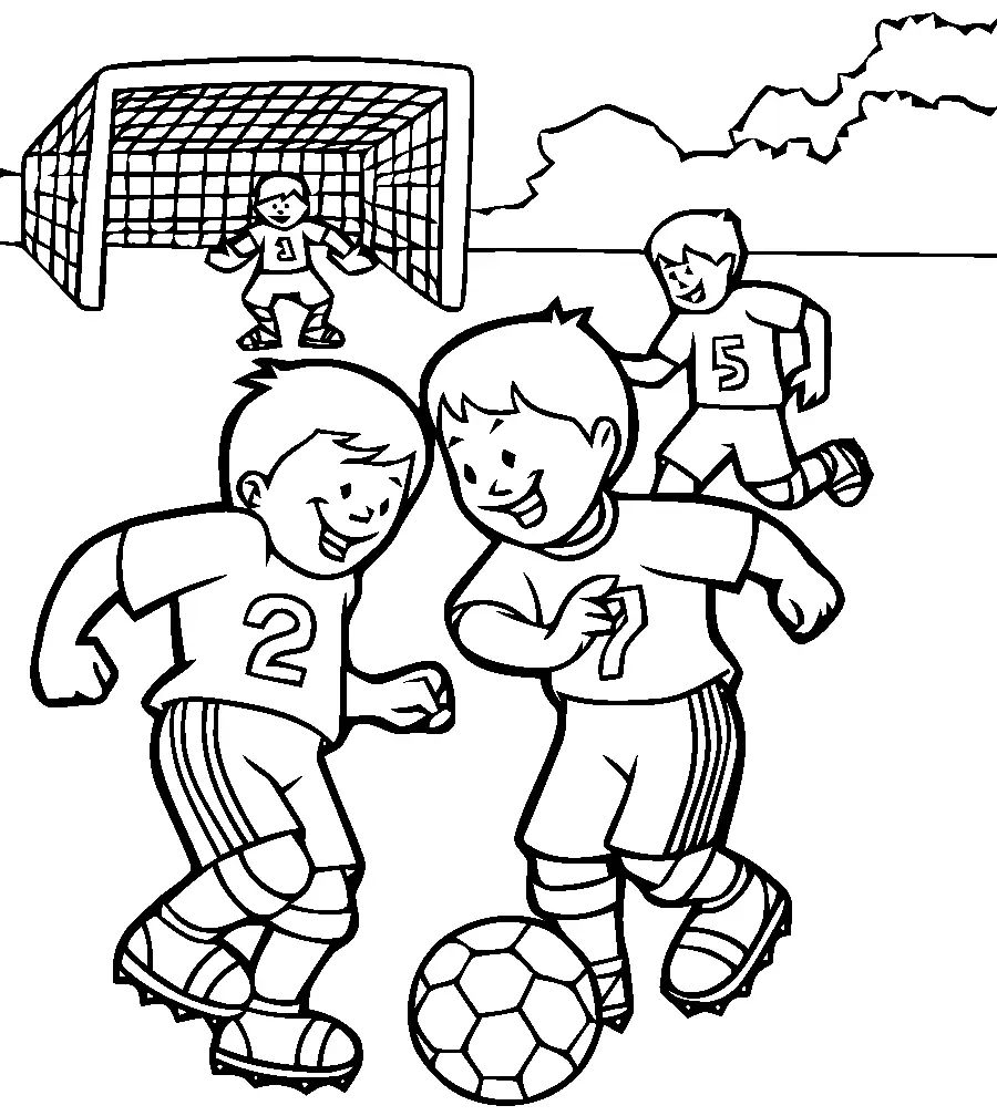 Çocuklar İçin Futbol Boyama Sayfaları 