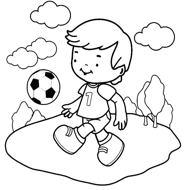 Çocuklar İçin Futbol Boyama Sayfaları 