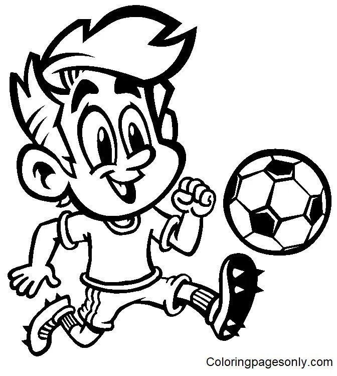 Çocuklar İçin Futbol Boyama Sayfaları 