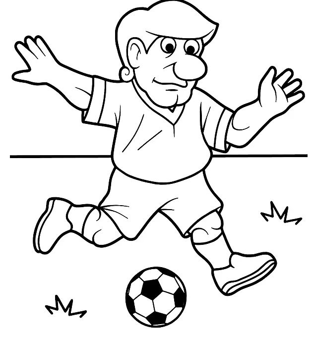 Çocuklar İçin Futbol Boyama Sayfaları 
