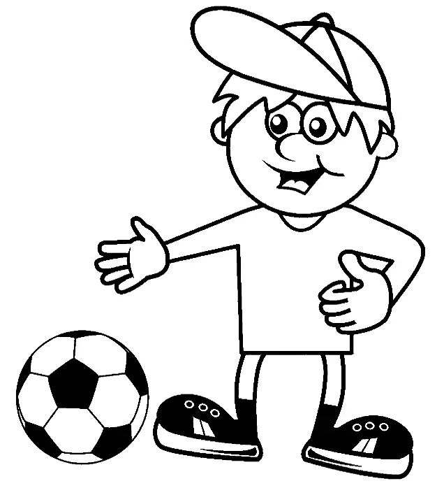 Çocuklar İçin Futbol Boyama Sayfaları 