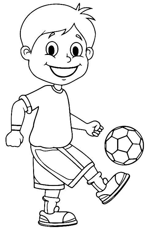 Çocuklar İçin Futbol Boyama Sayfaları 