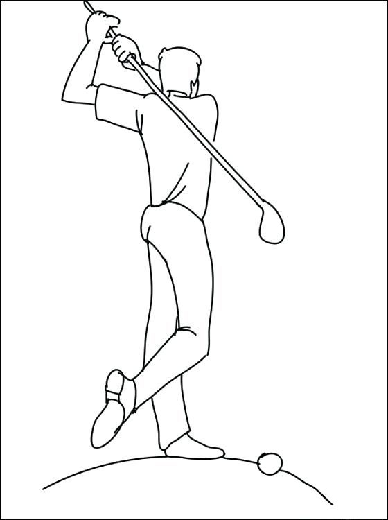 Çocuklar İçin Golf Boyama Sayfaları 