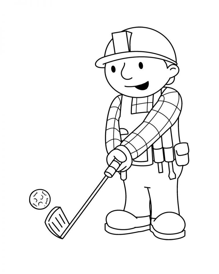 Çocuklar İçin Golf Boyama Sayfaları 